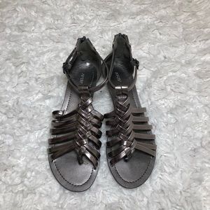 Apt9 Silver Chrome Sandals Size 6
